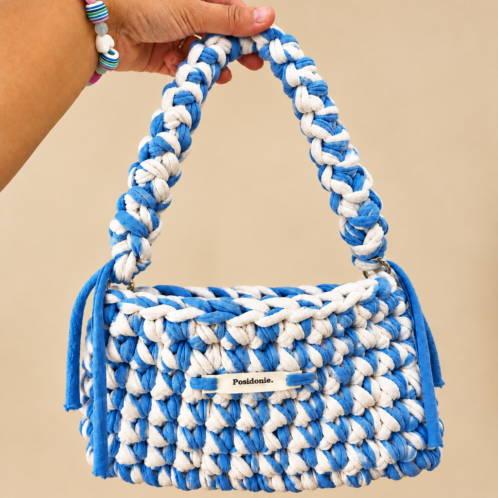 Sac au crochet design Augustine personnalisable choix parmi 18 couleurs