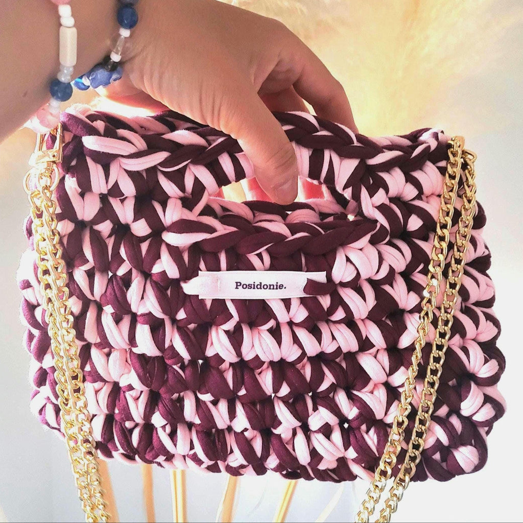 Sac au crochet cherry & pink fait main à Marseille