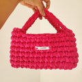 Sac au crochet design Chunky gros sac fourre tout rose barbie