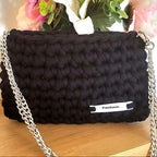 Sac au crochet de soirée clutch pochette noir fait main à Marseille