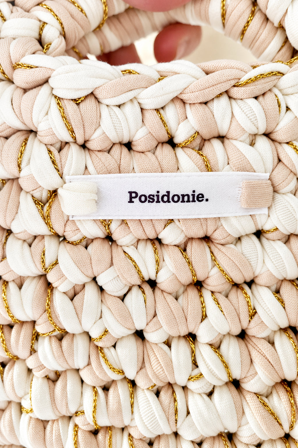 Sac au crochet blanc crème et blanc cassé fait main à Marseille