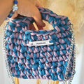 Sac au crochet lavande et bleu azur fait main à Marseille