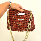 Sac au crochet Terracotta et doré fait main à Marseille