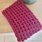 Sac au crochet de soirée clutch rouge bordeaux fait main à Marseille